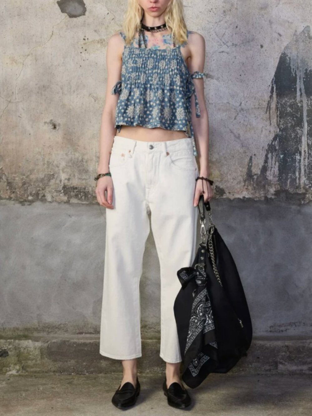 NWT R13 X-Boyfriend Jean - Holden White Selvedge